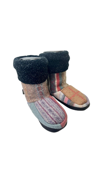 pastel color wool slippers with fleece lining