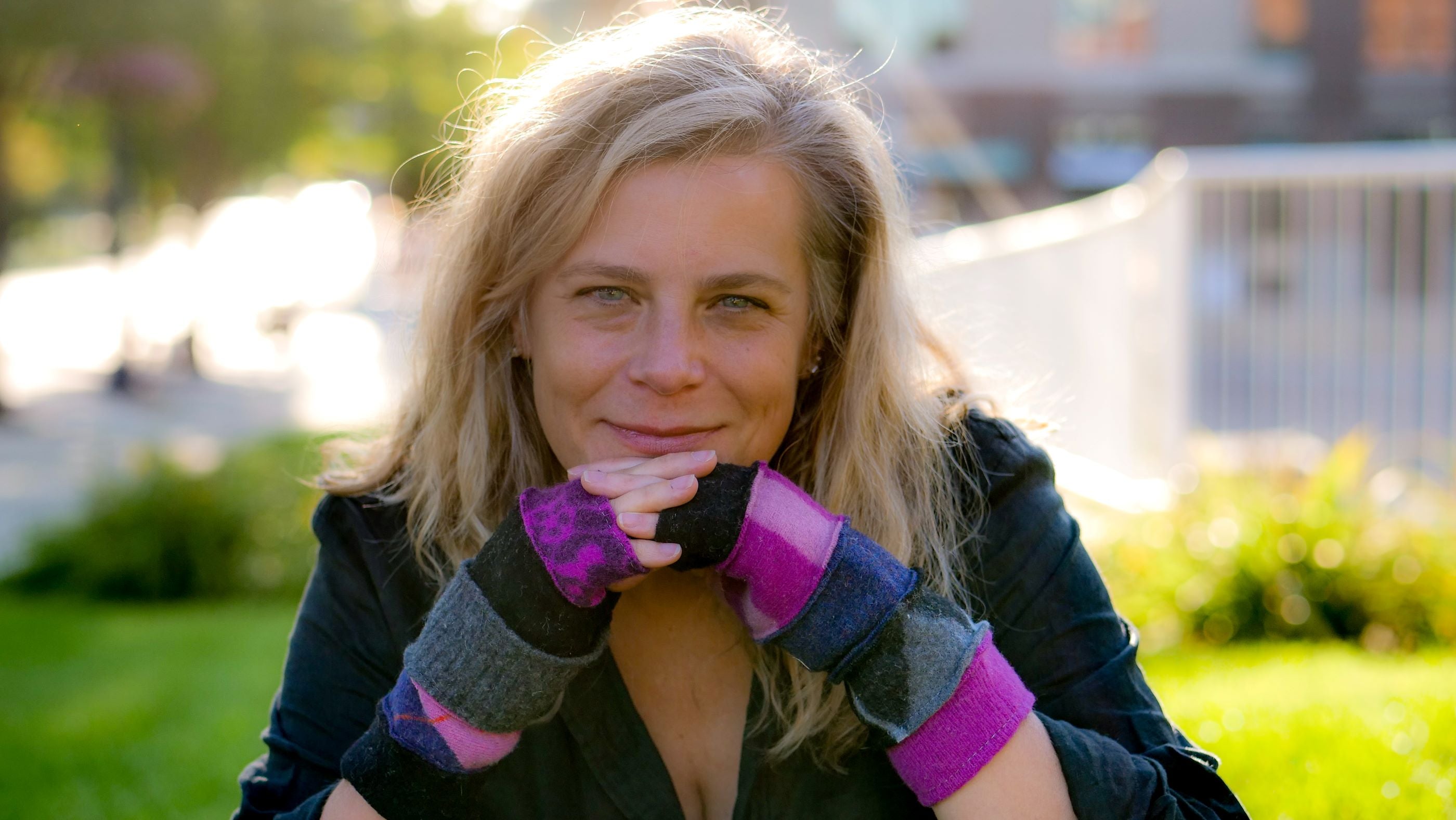 One Of A Kind Fleece-Lined Wool Fingerless Gloves · Baabaazuzu