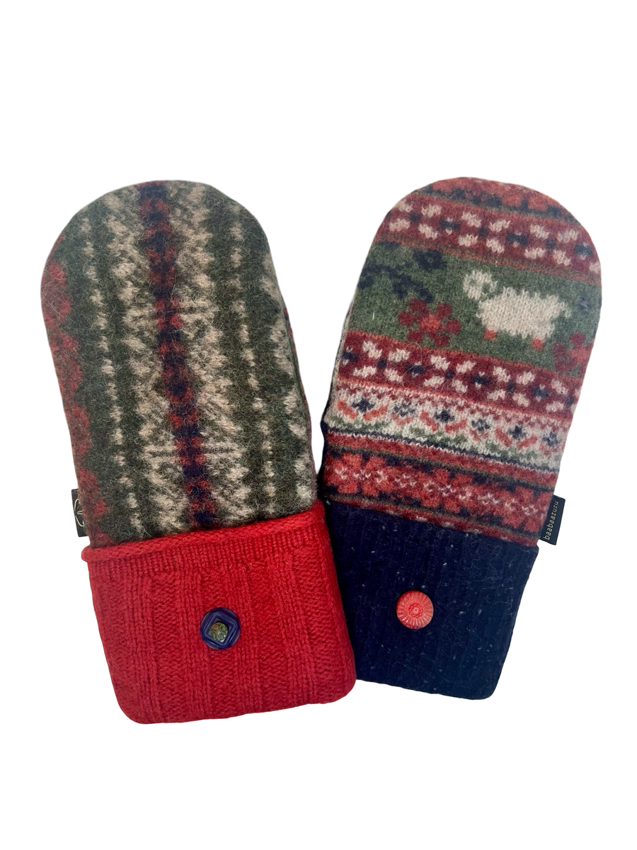 One of a Kind Sweater Mittens 638