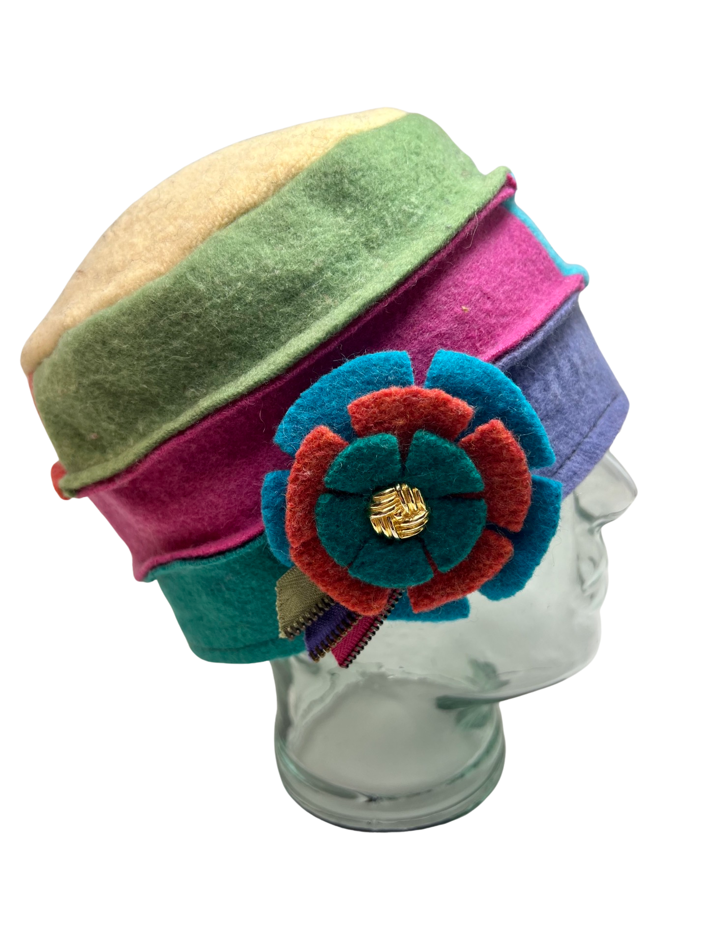 One of a kind Cloche Hat 110