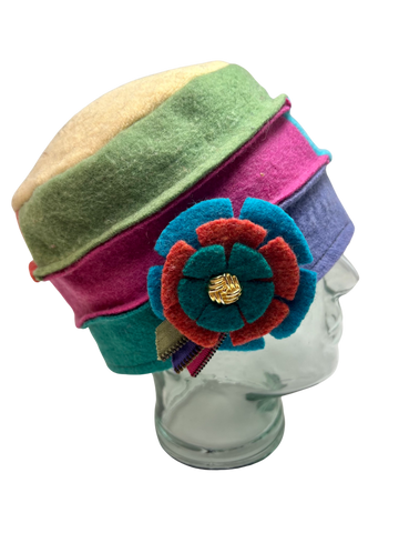 One of a kind Cloche Hat 110