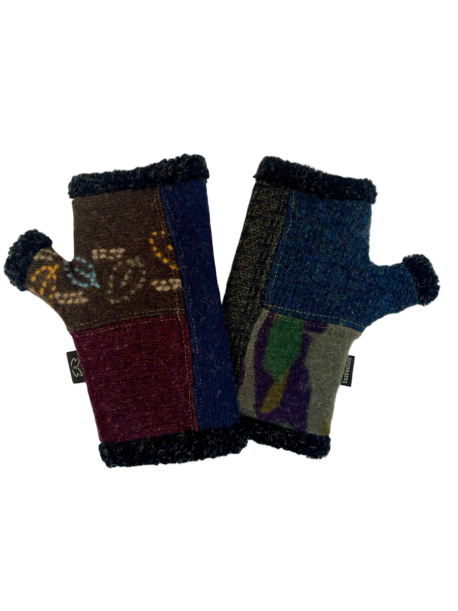 One of a Kind Arctic Fingerless Gloves 392