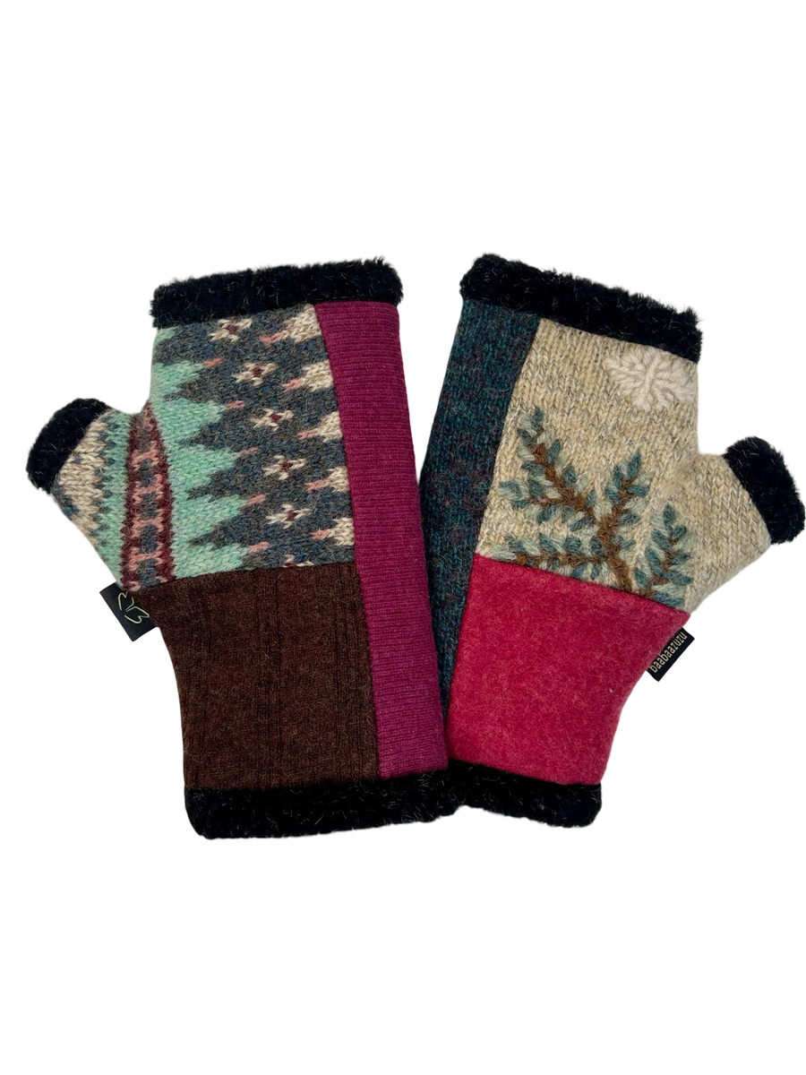 One of a Kind Arctic Fingerless Gloves 402
