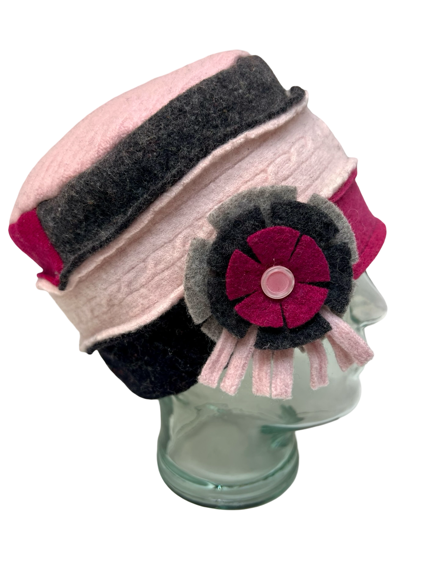 One of a kind Cloche Hat 132