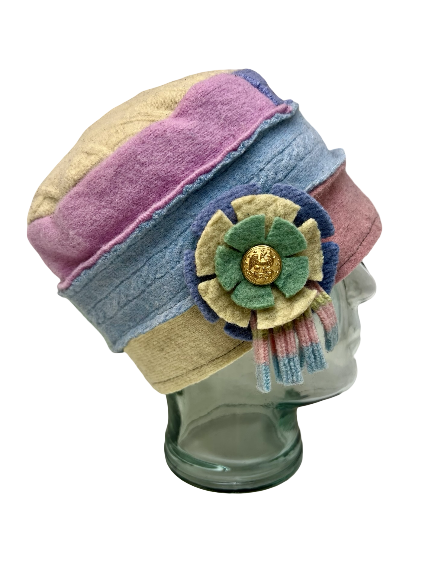 One of a kind Cloche Hat 130