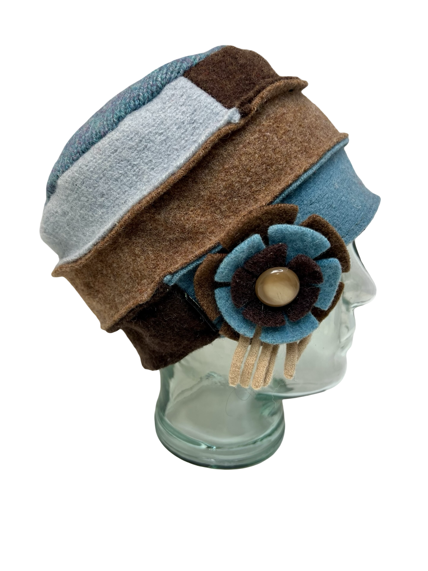 One of a kind Cloche Hat 129