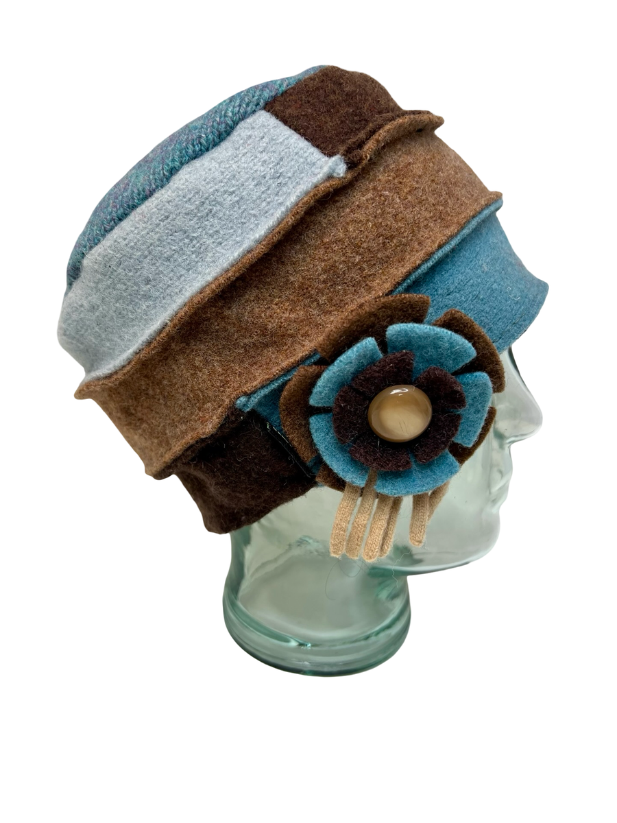 One of a kind Cloche Hat 129