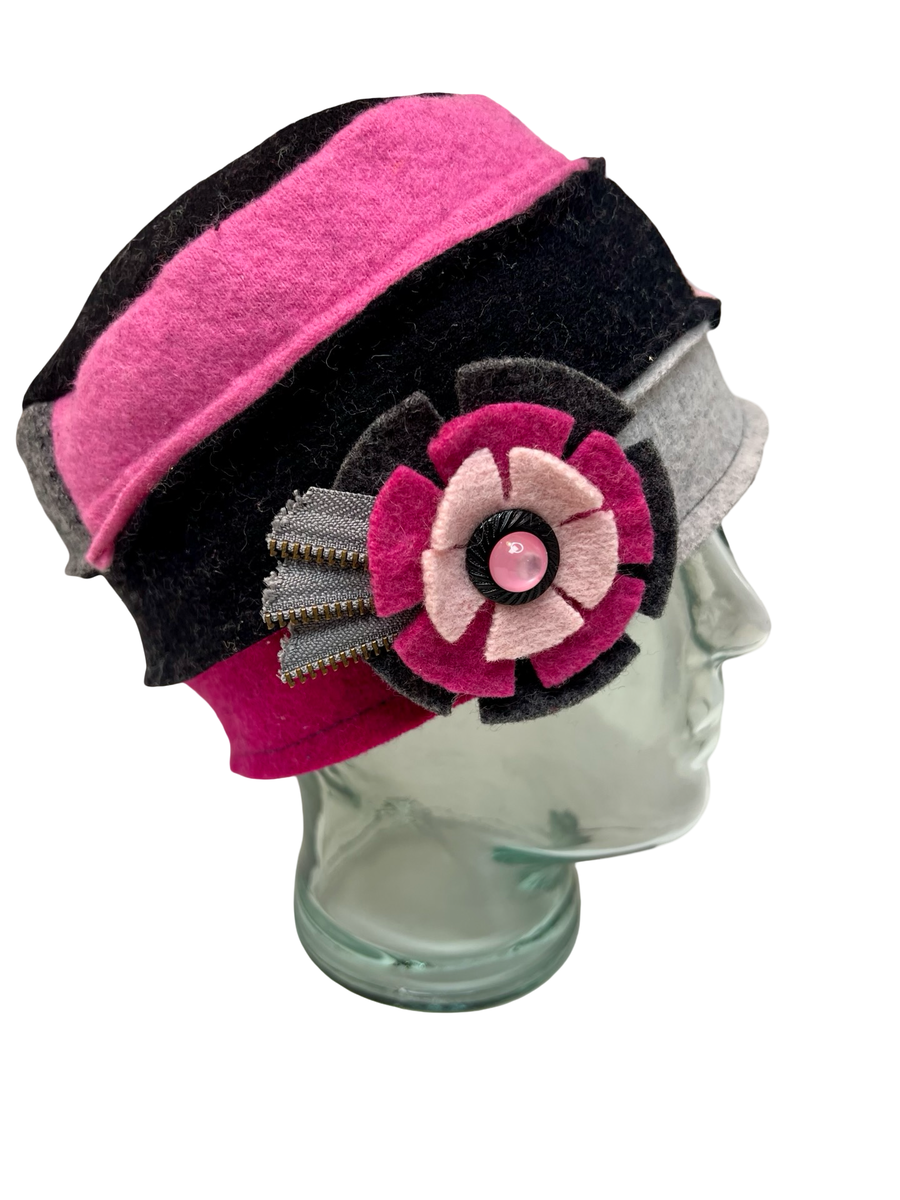 One of a kind Cloche Hat 128