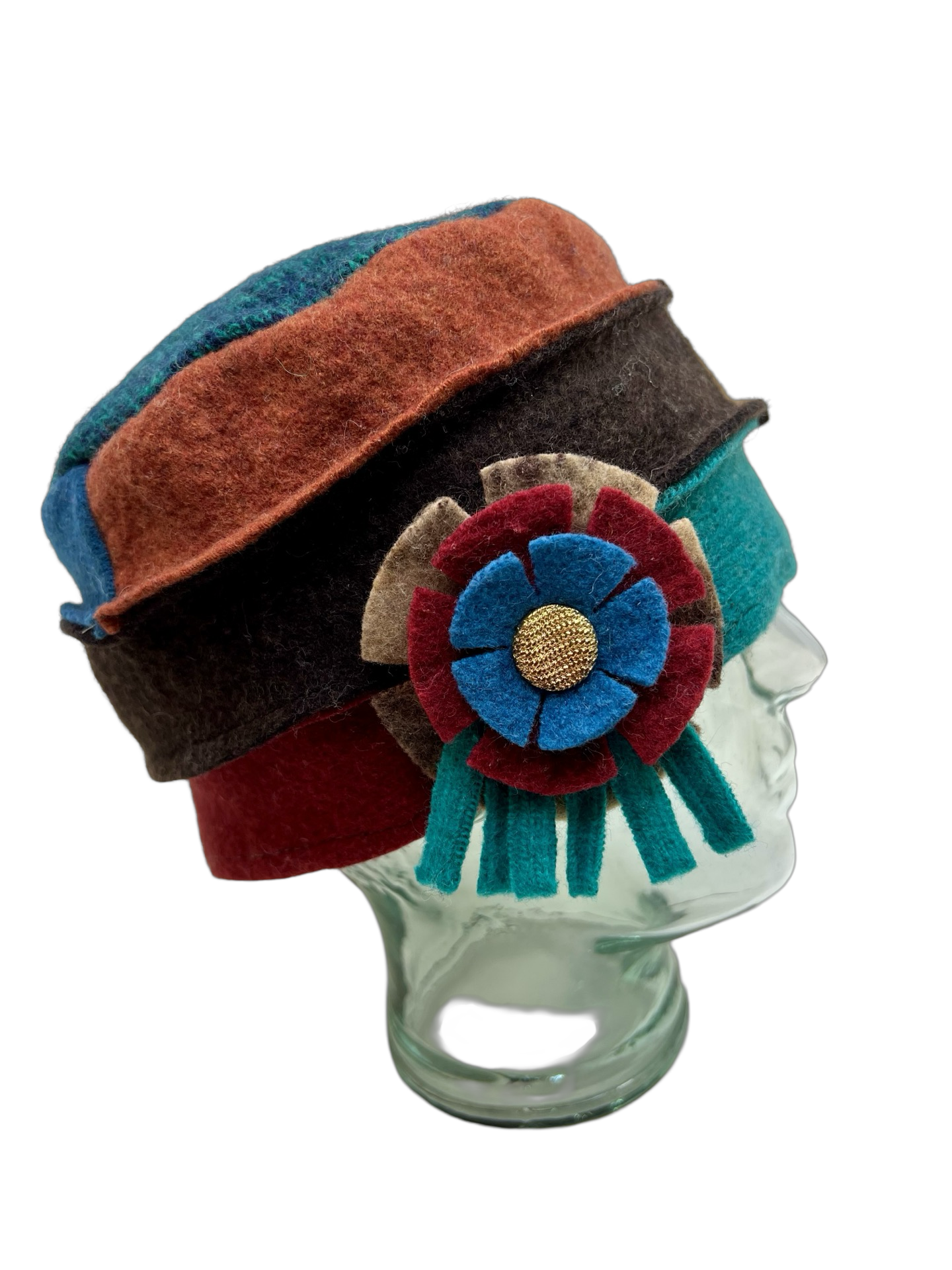 One of a kind Cloche Hat 117