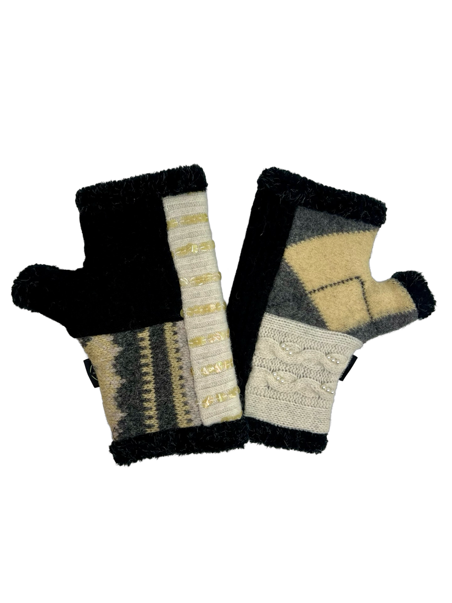 One of a Kind Arctic Fingerless Gloves 346