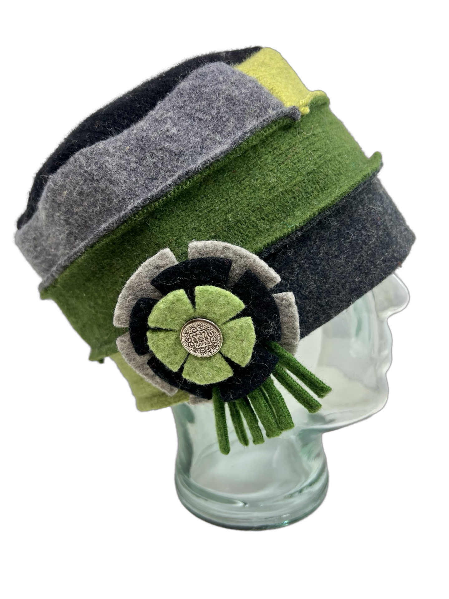 One of a kind Cloche Hat 116