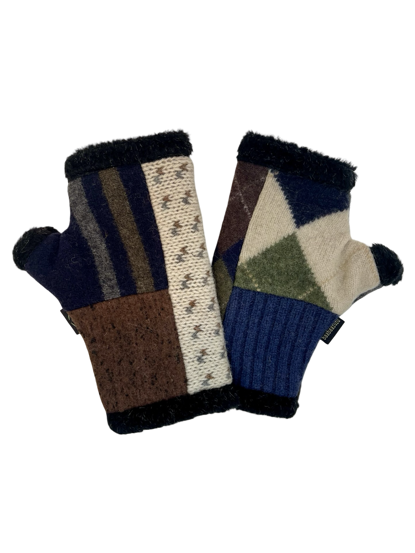 One of a Kind Arctic Fingerless Gloves 389