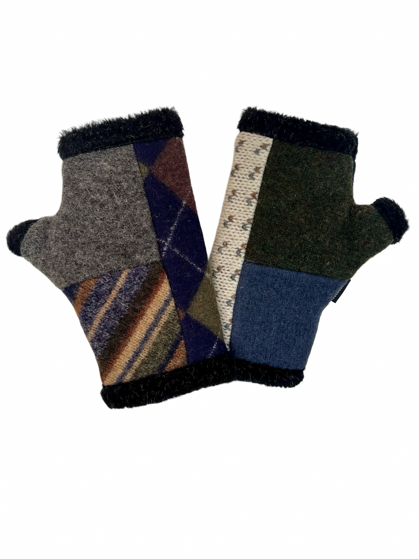 One of a Kind Arctic Fingerless Gloves 389