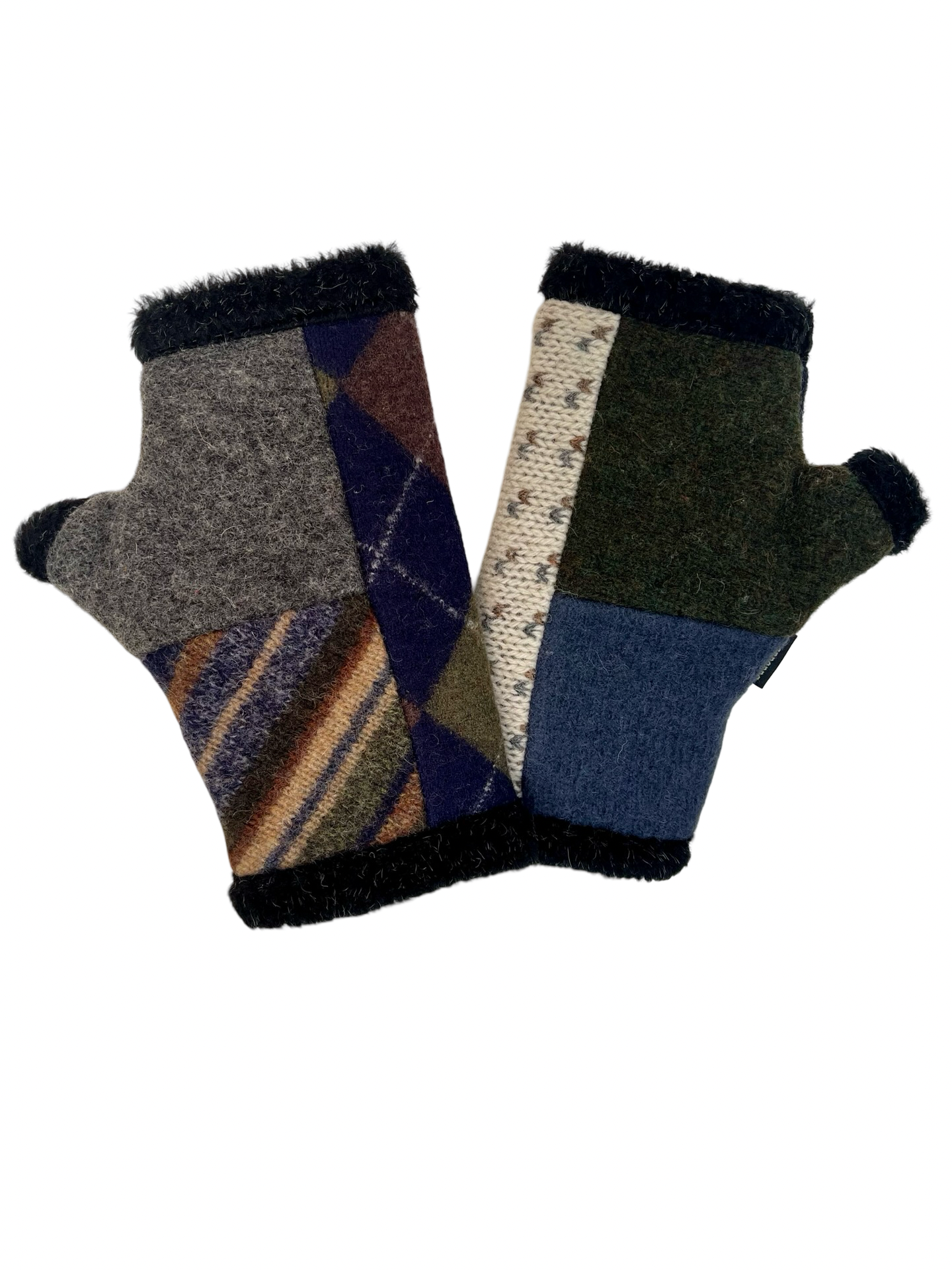 One of a Kind Arctic Fingerless Gloves 389