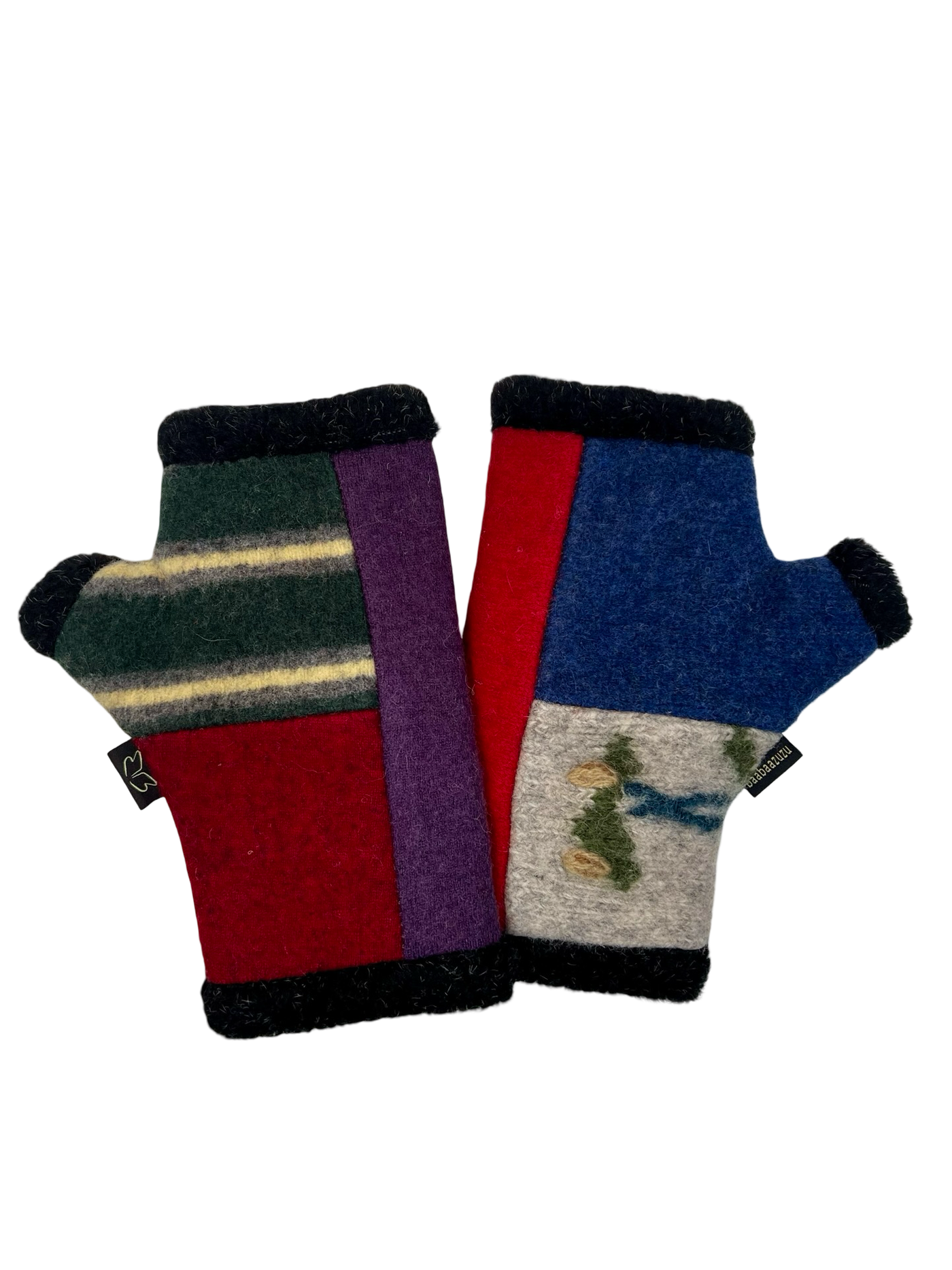 One of a Kind Arctic Fingerless Gloves 398