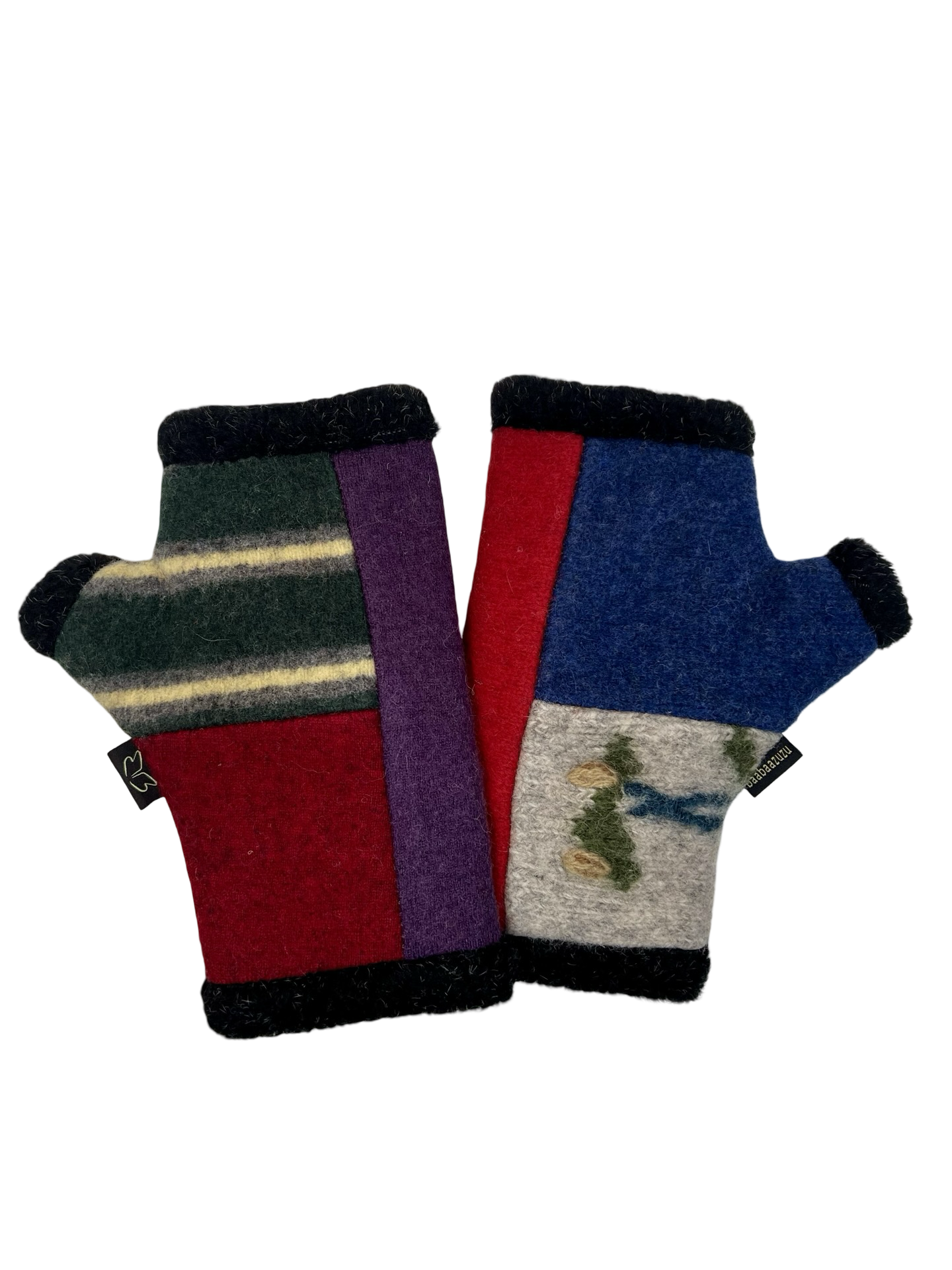 One of a Kind Arctic Fingerless Gloves 398