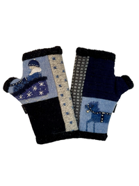 One of a Kind Arctic Fingerless Gloves 371