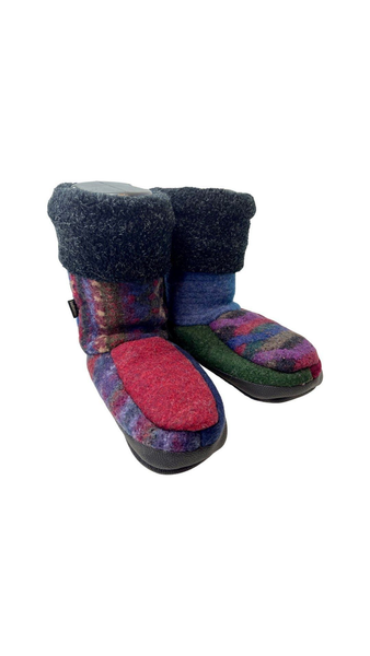 jewel toned fleece lined wool slippers