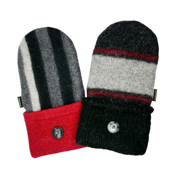 red black and gray sweater mittens for sale