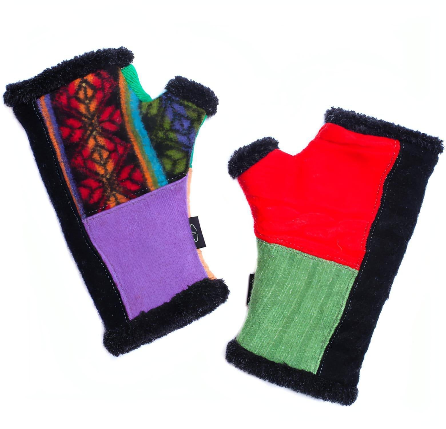Arctic Fleece Lined Woolen Fingerless Gloves Baabaazuzu